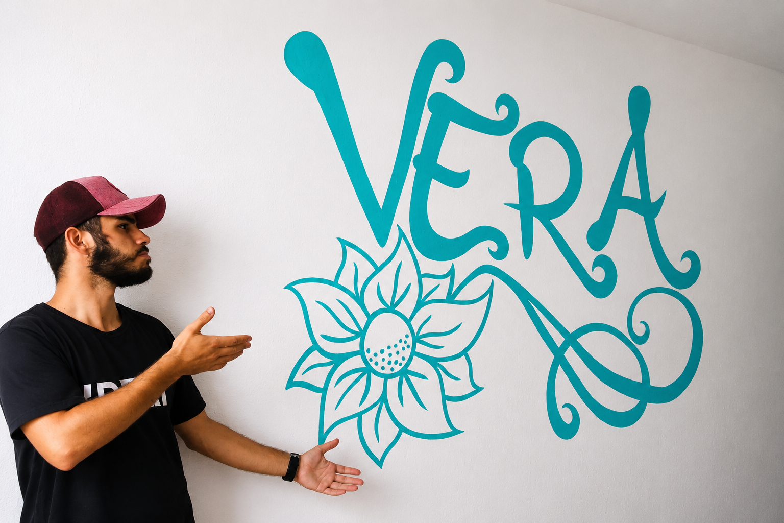 Pintura personalizada para la habitación de Vera en Zaragoza
