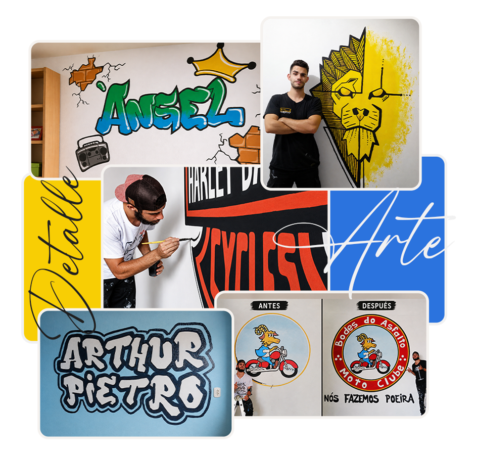 Mood board de proyectos realizados por Ink Pintura