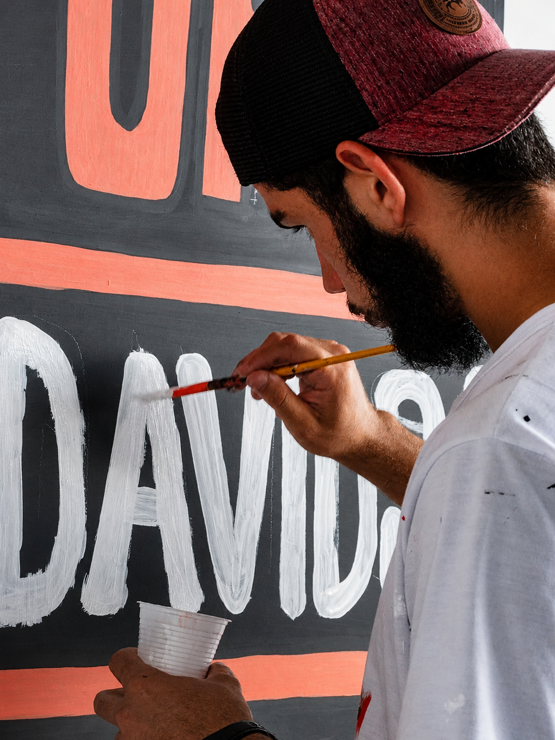 Logotipo Harley Davidson pintado a mano